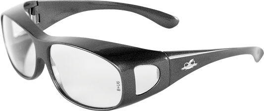 Lentes de Seguridad transparentes sobre vidrio con montura gris perla brillante - BH291 (12 Pcs)