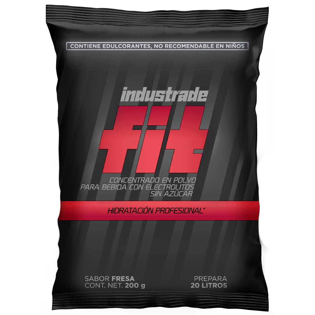 Bebida Hidratante Industrade Fit de 20L, Sabor Fresa