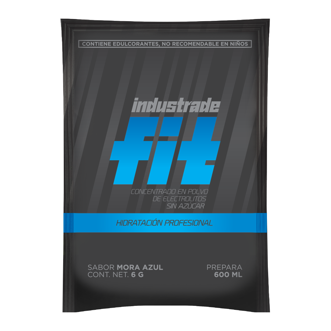 Bebida Hidratante Industrade Fit de 600ml, Sabor Mora Azul